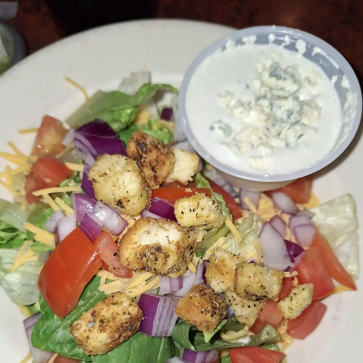 Garden Salad with Blue Cheese