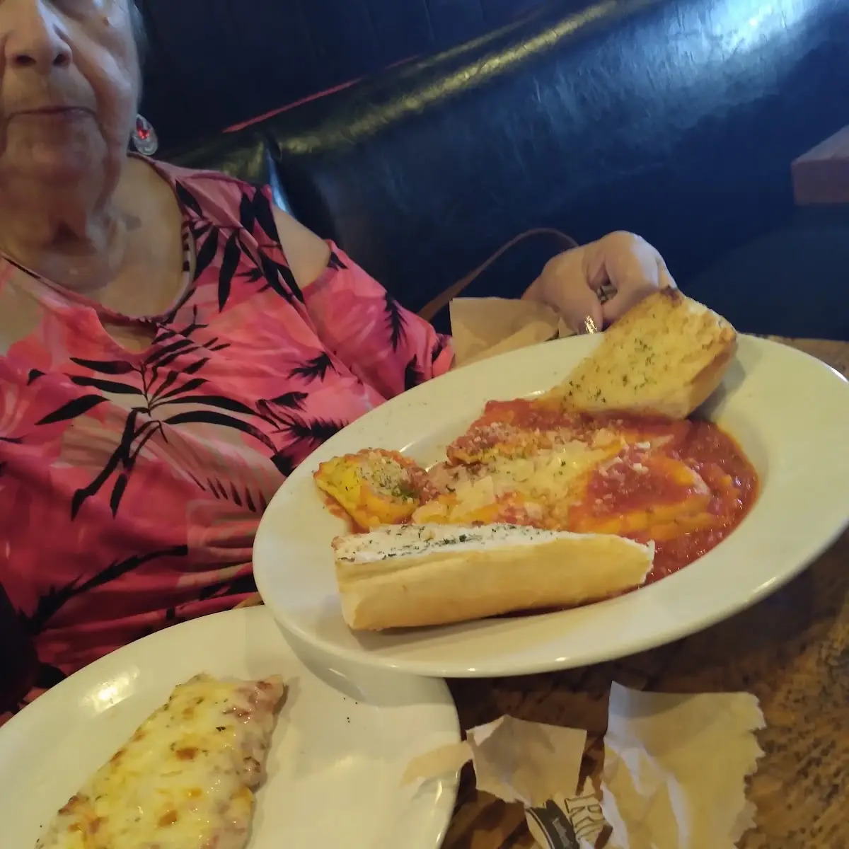 Lasagna Lunch and Cheese Pizza