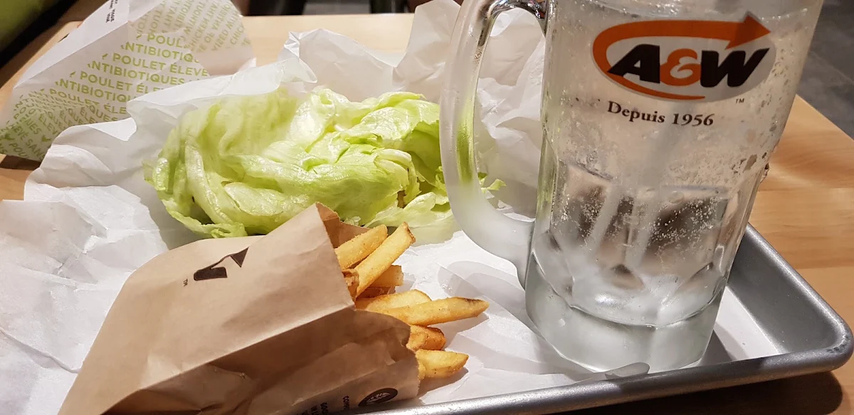 Mozza Burger in Lettuce Wraps, A&W Canada