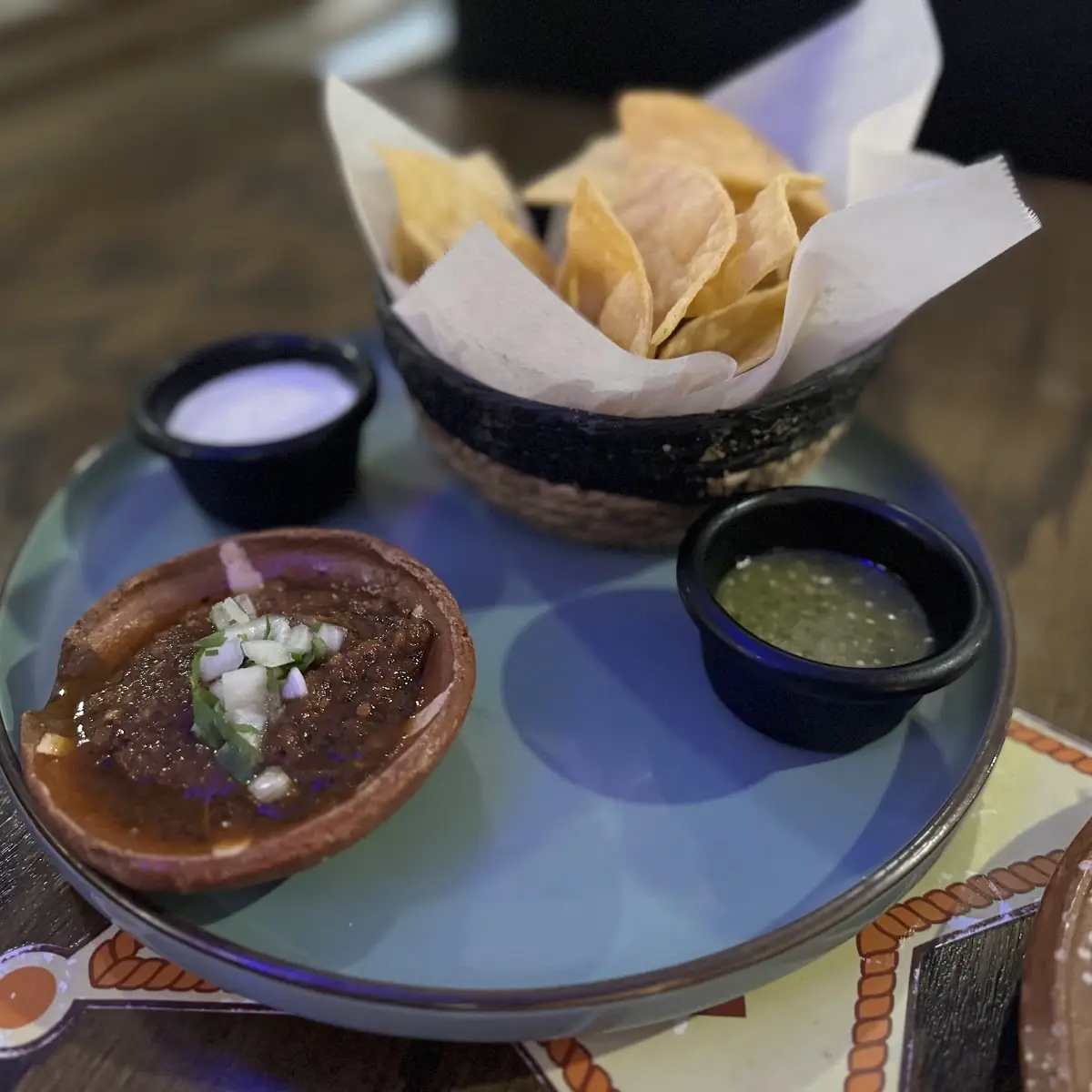 Chips Southwestern Dip Salsa and Salsa Verde’