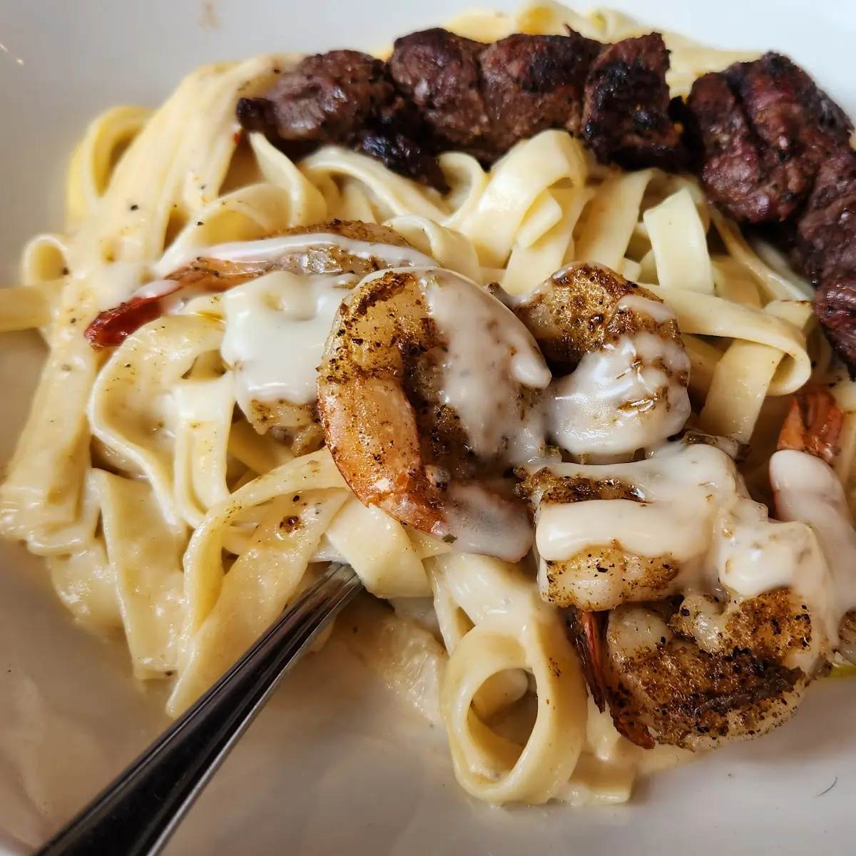 Steak & Shrimp Pasta