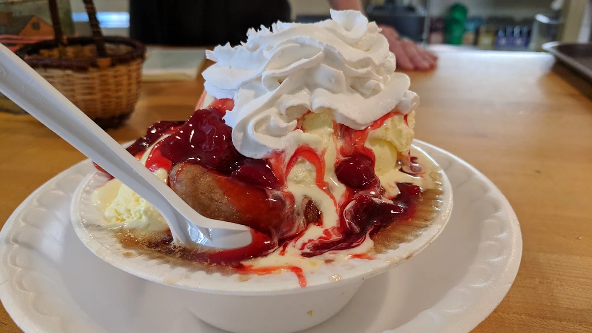 Apple Dumpling with Lemon Ice Cream and Strawberry Jam