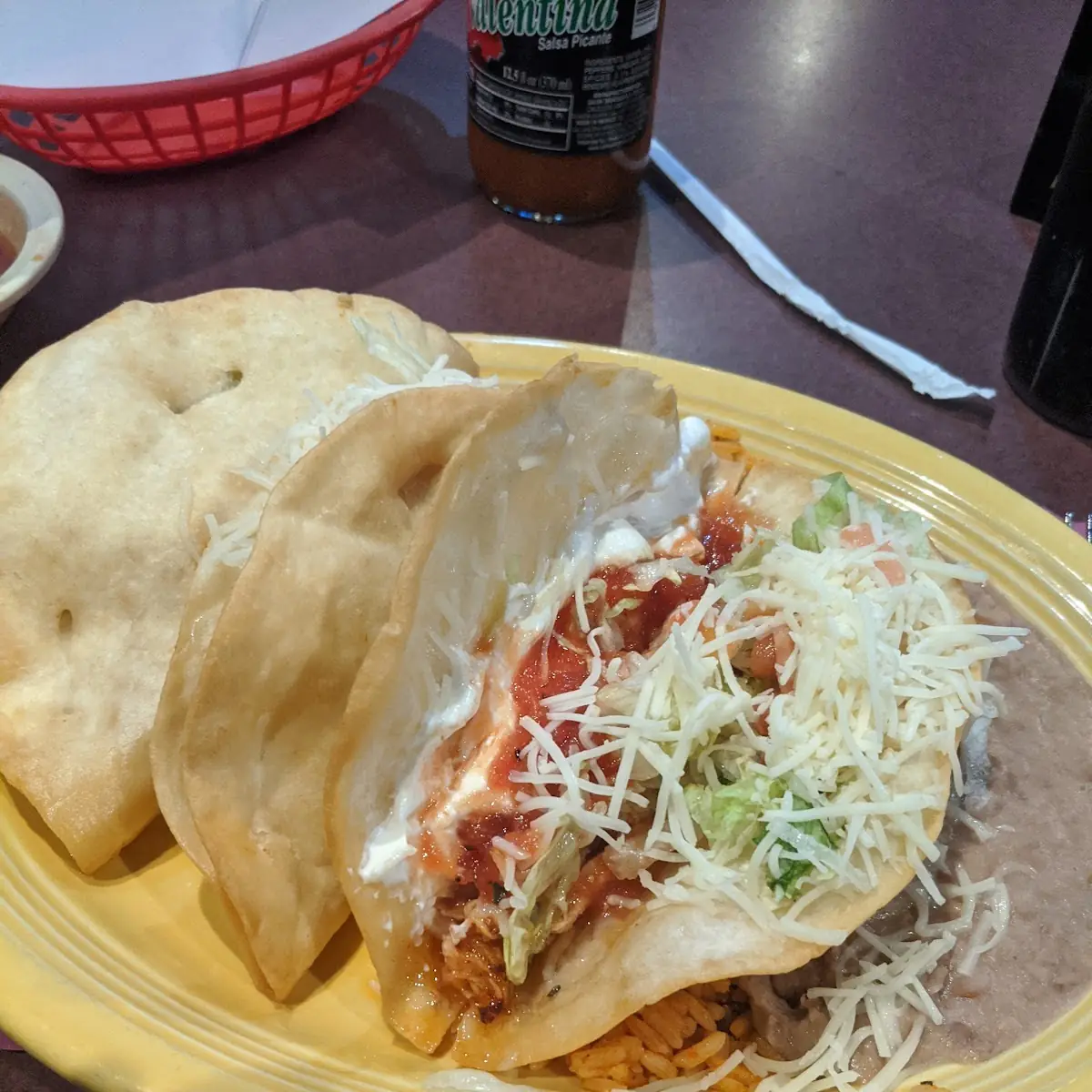 Chicken Taco with Fresh Dip Shell