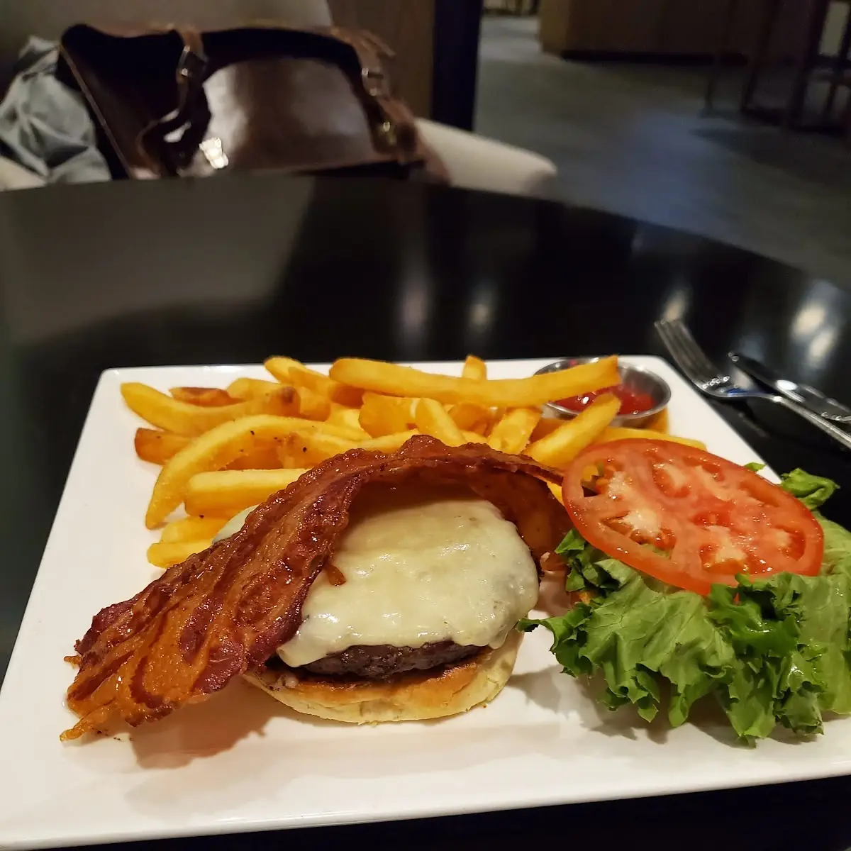 Bacon Burger with Fries
