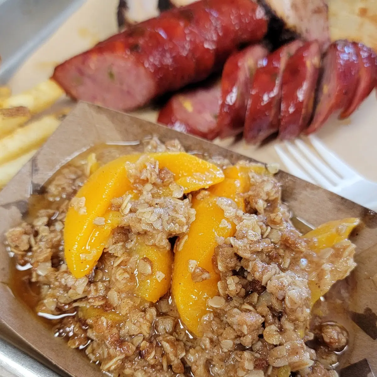 Smoked Fresh Peach Cobbler