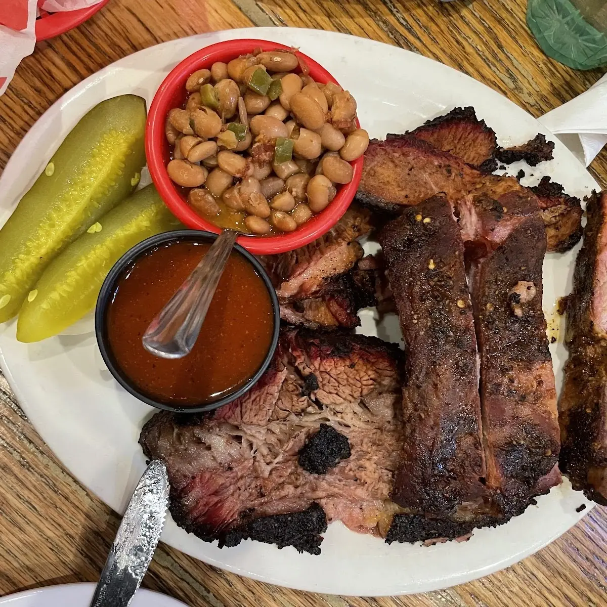 Brisket Green Beans and Pinto Beans
