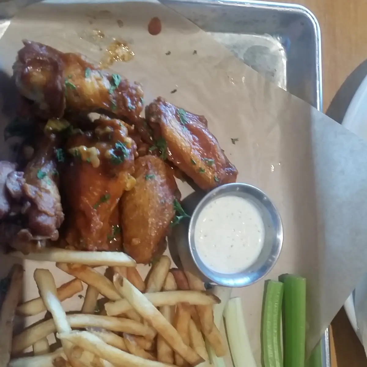 Buffalo Wings and Fries
