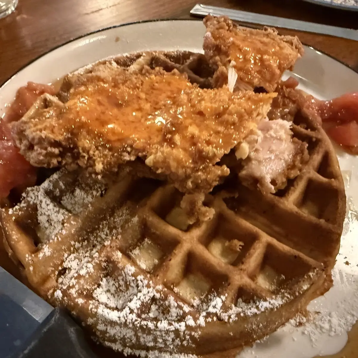 Belgian Waffle and Fried Chicken