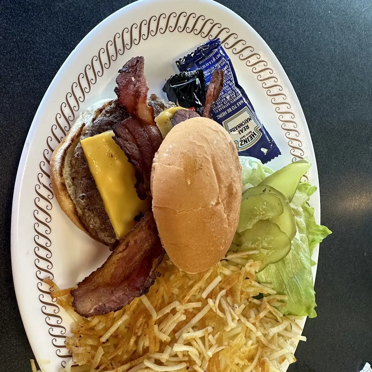 Angus Bacon Burger with Hashbrown