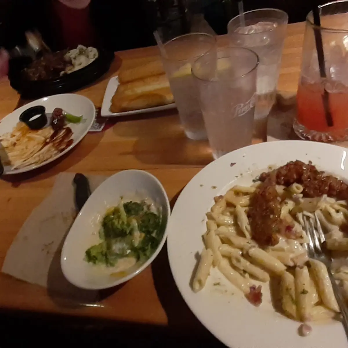 Honey Pepper Chicken and Five Cheese Penne