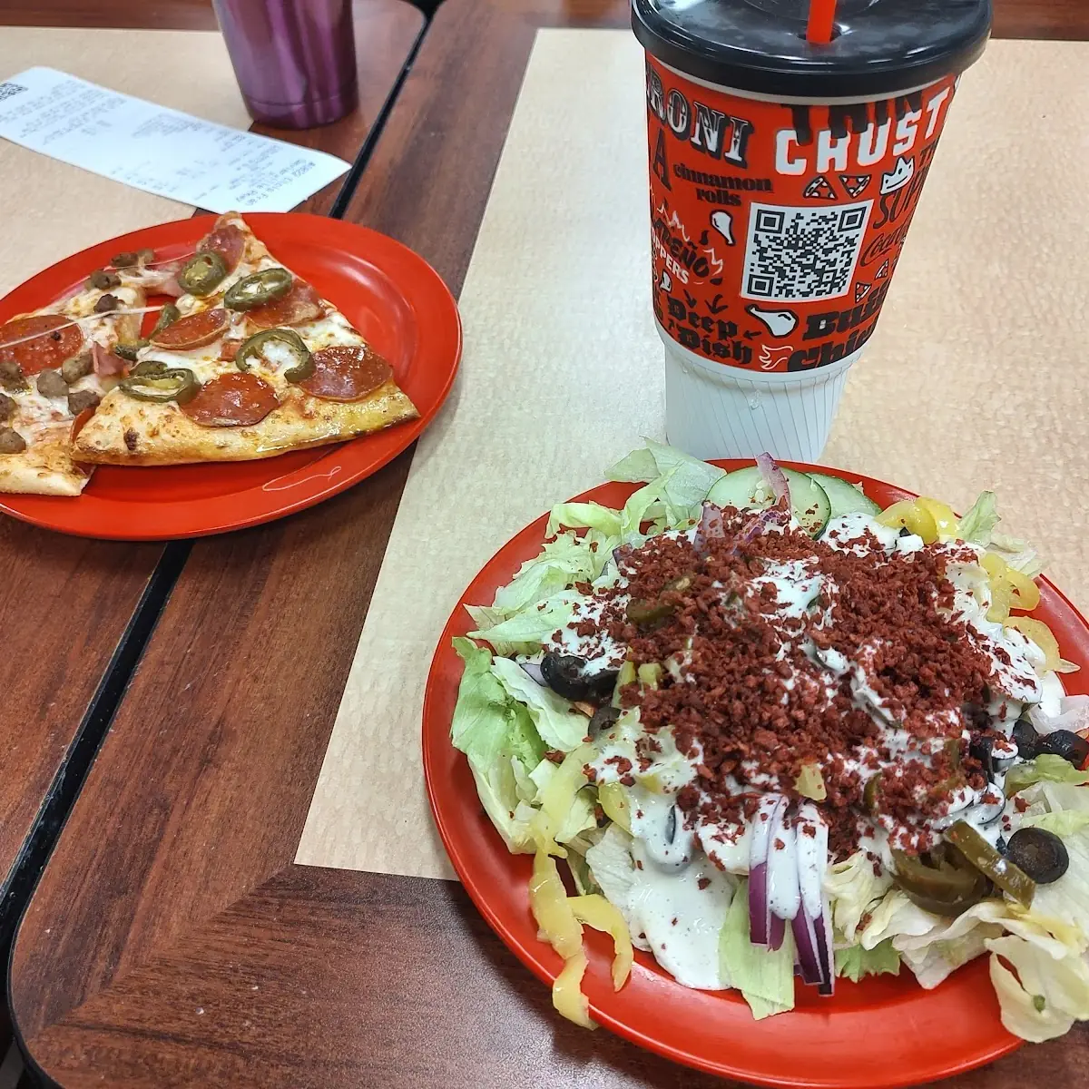 Salad Bar and Pizza