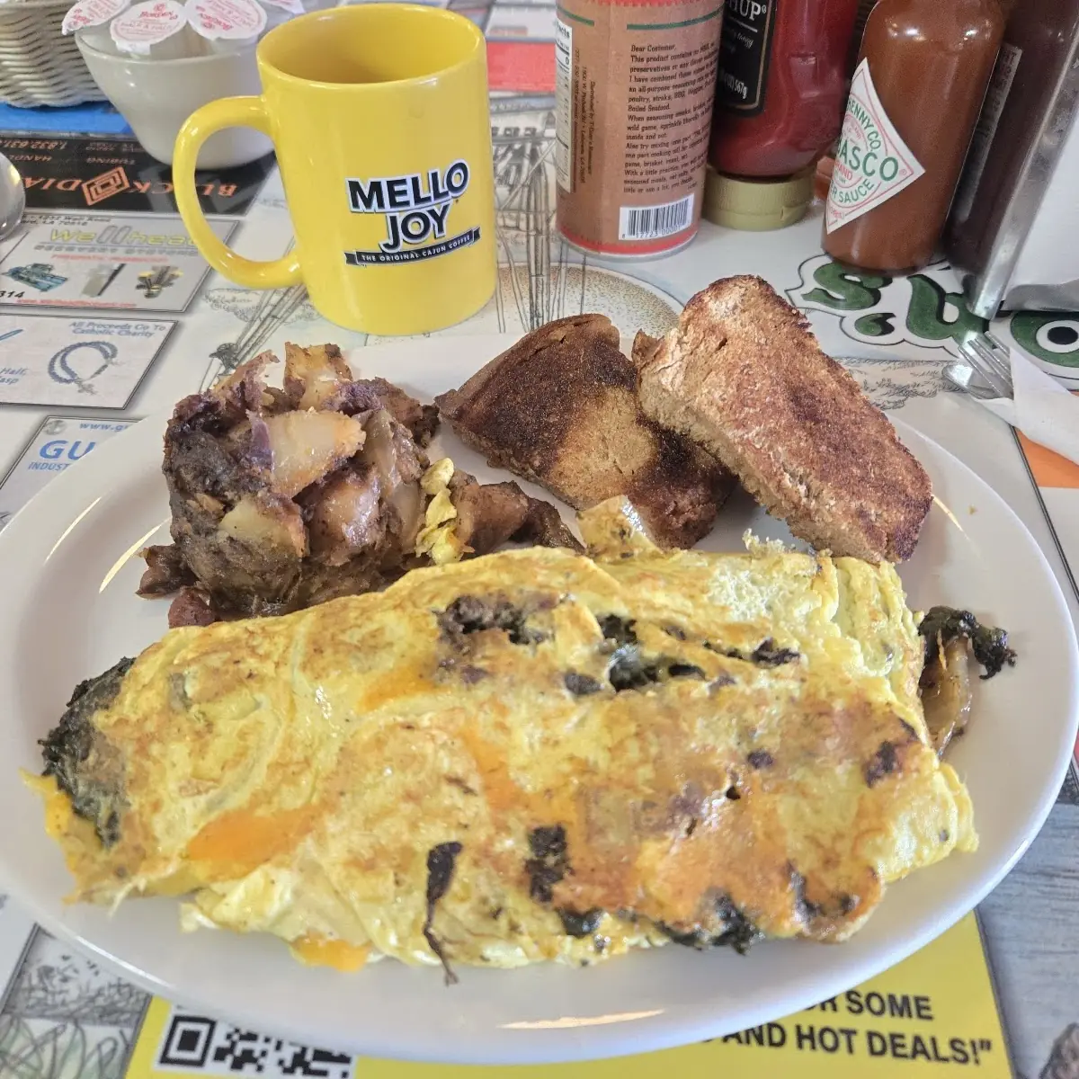 Spinach Omelette Sweet Potato-Pancakes