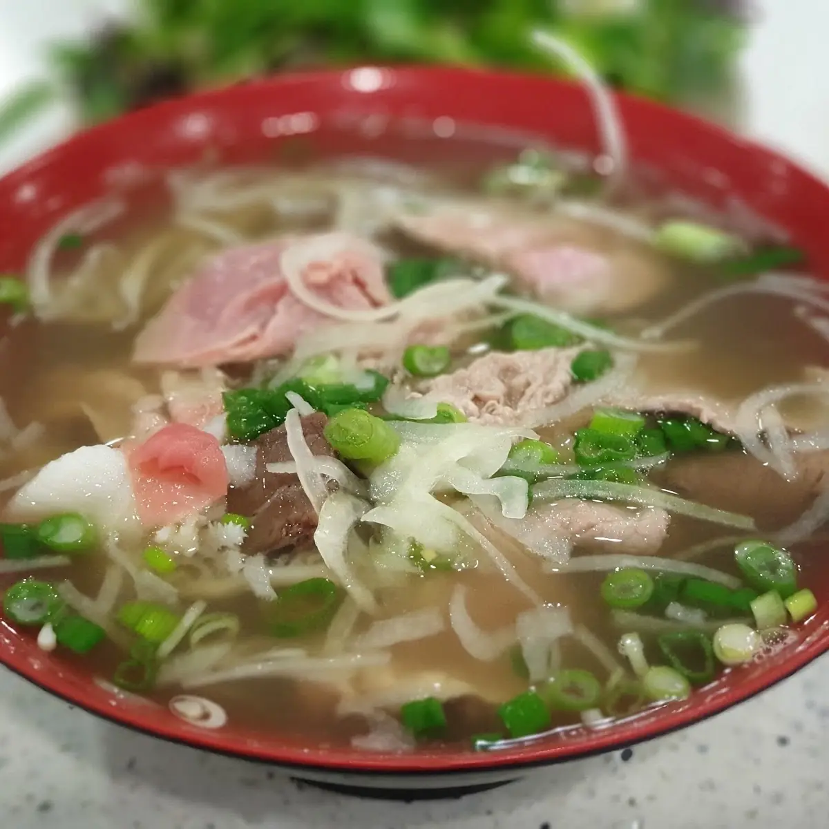 Rare Steak Rice Noodle Soup
