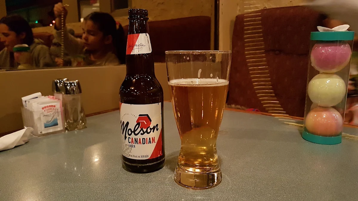 A Molson Canadian Beer, Capri Steak & Pizza House