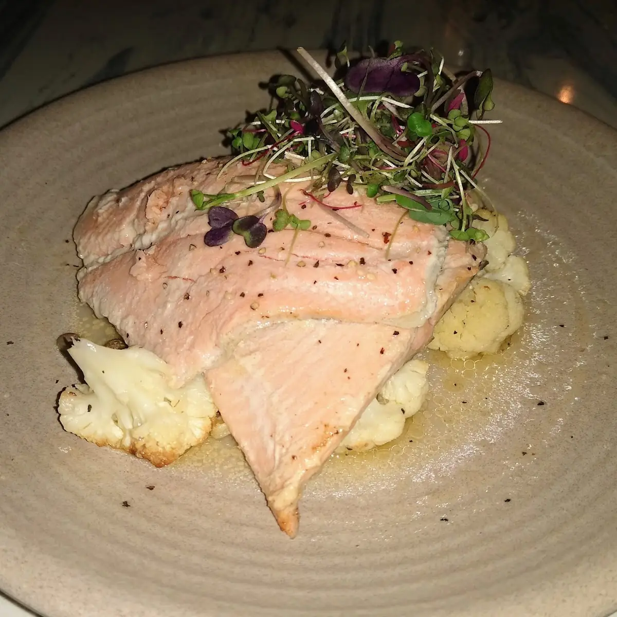 Ruby Red Trout and Grilled Cauliflower