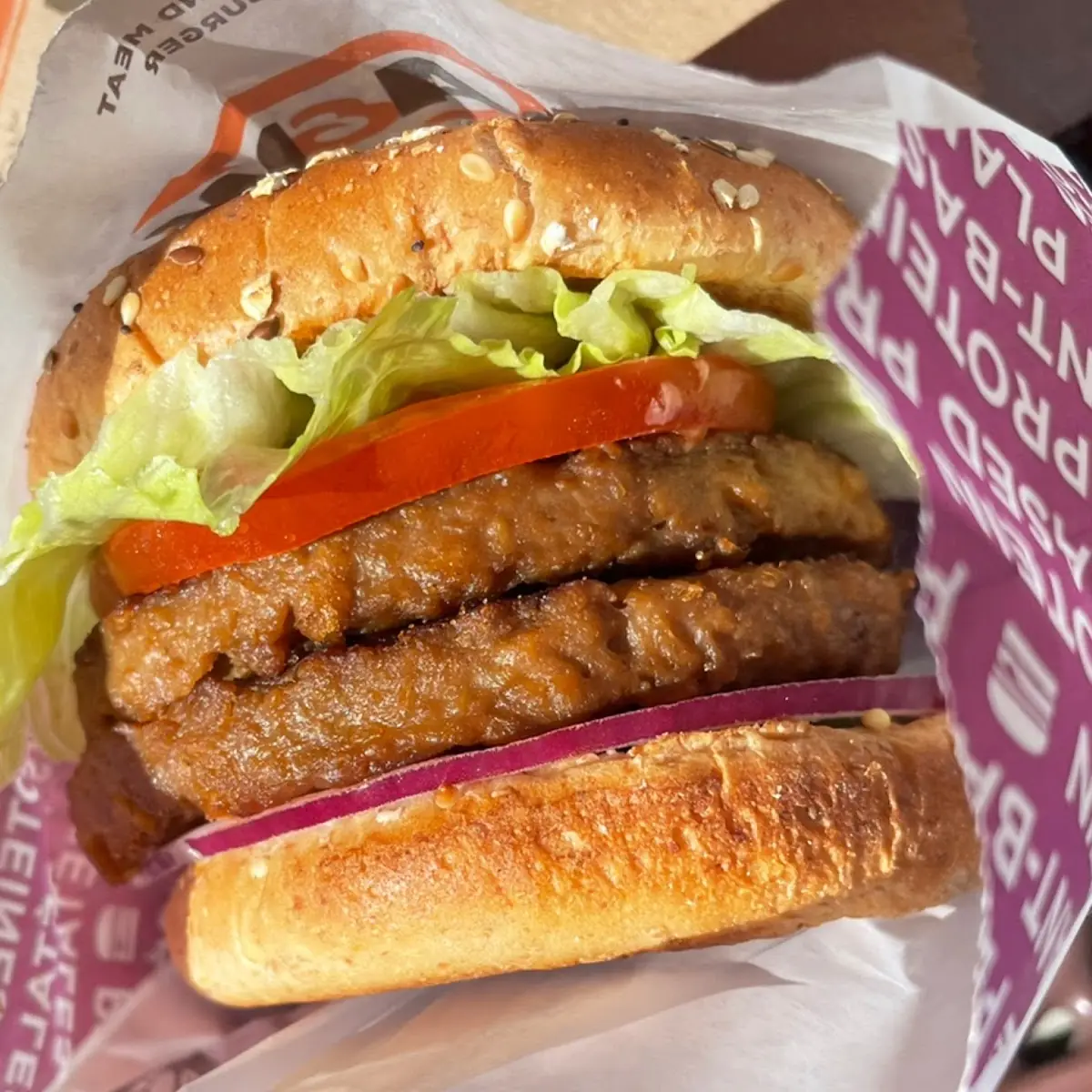 Beyond Meat Burger with an Extra Patty, A&W Canada