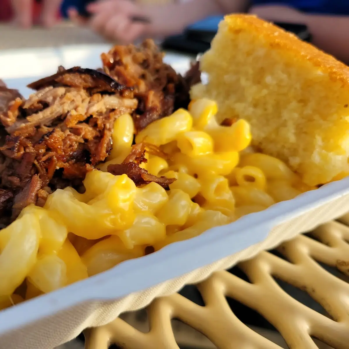 Brisket with Mac and Cheese