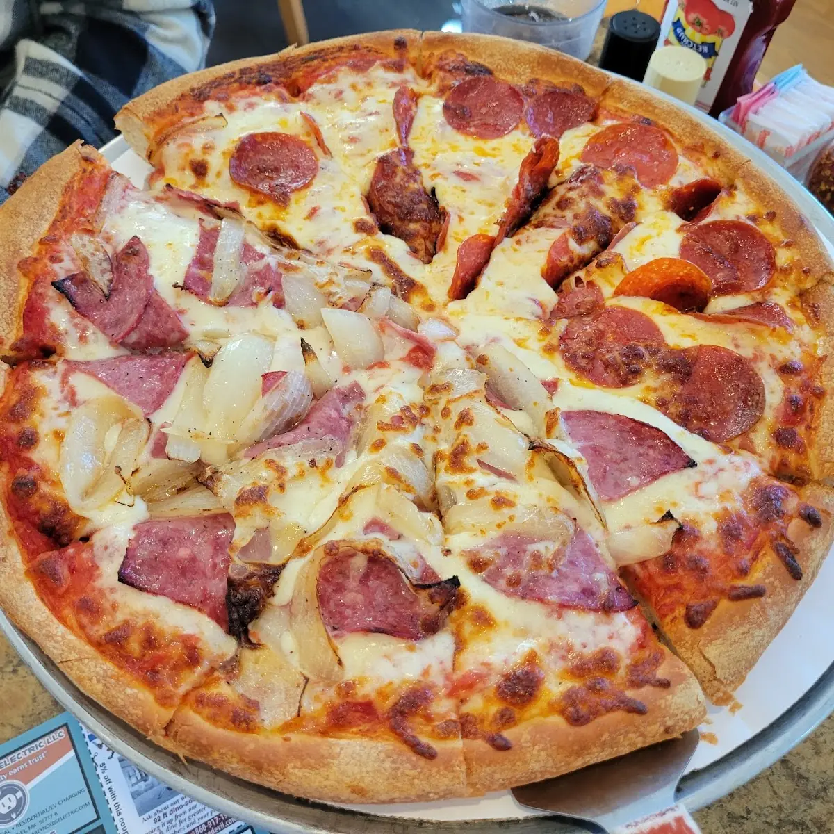 Pepperoni Pizza & Salami & Onions
