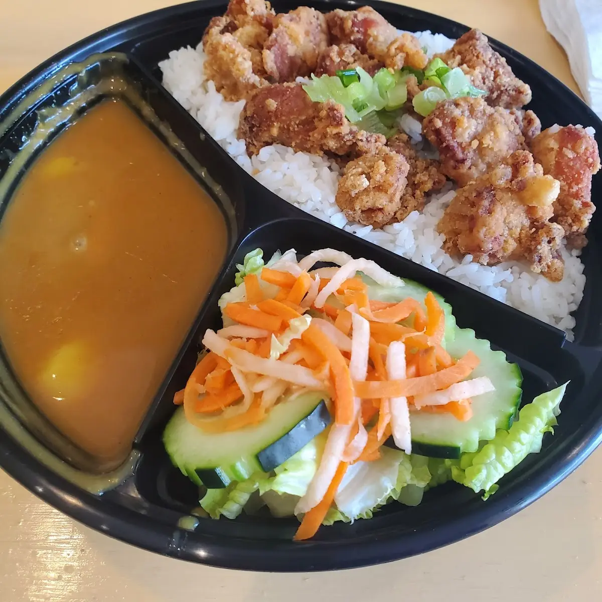 Fried Chicken Curry with Rice