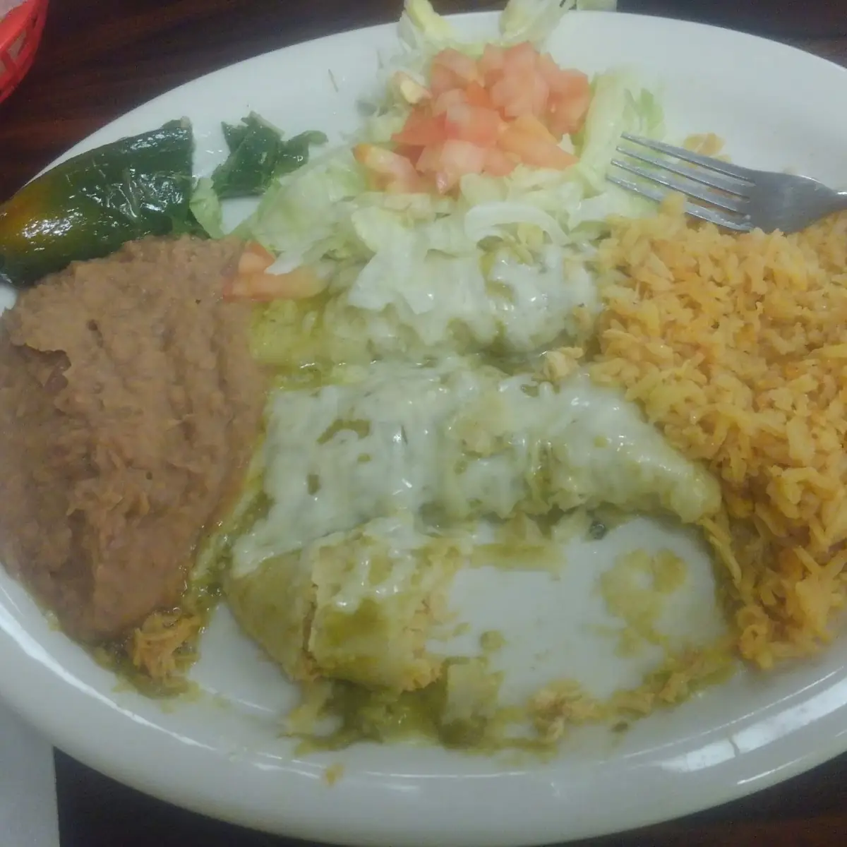Sour Cream Chicken Enchiladas with Grilled Jalapeños