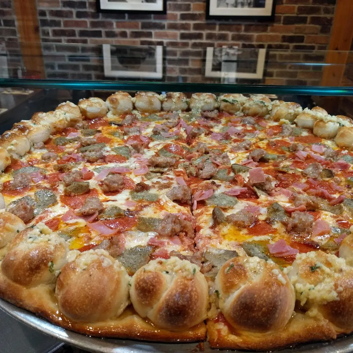 Meat Lovers Pizza with Garlic Knots
