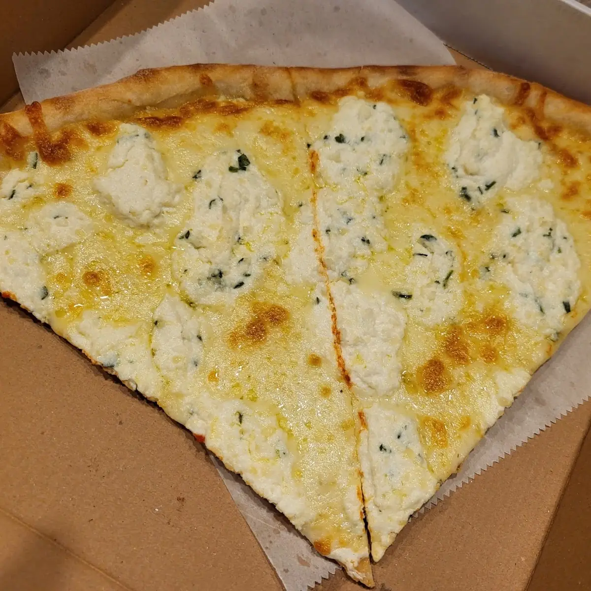 White Pizza Slice