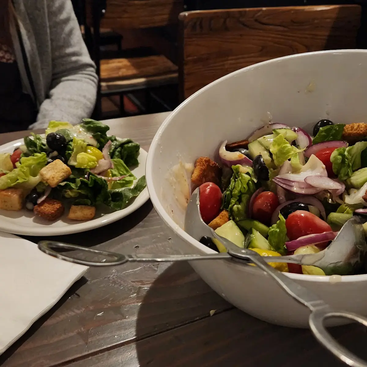Salad and Bread Sticks