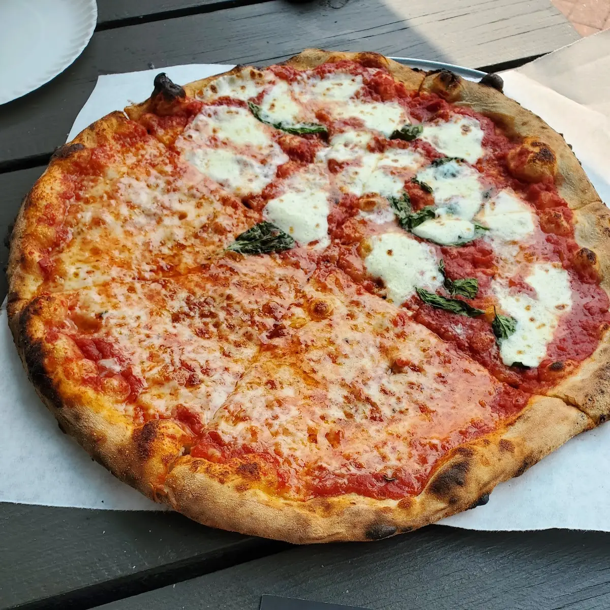 Half NY Style Plain Cheese and Half Margherita