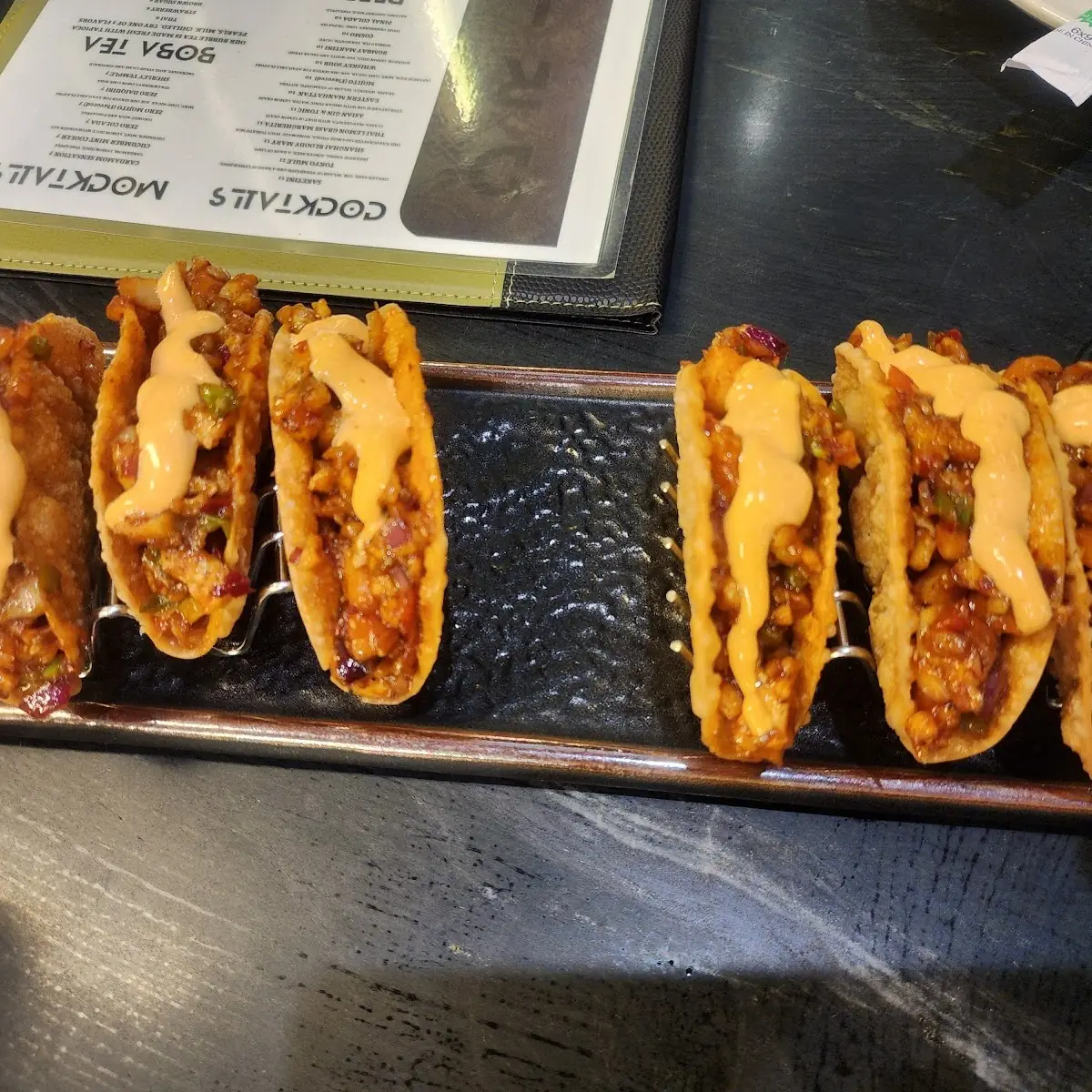 Chicken Mini Fried Wonton Tacos