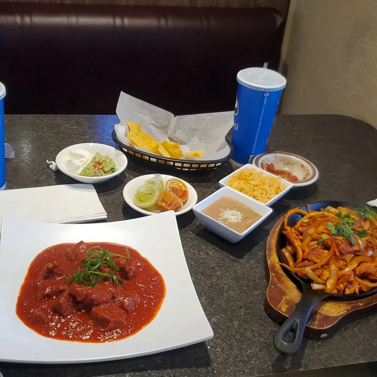 Chili Colorado & Chicken Fajitas