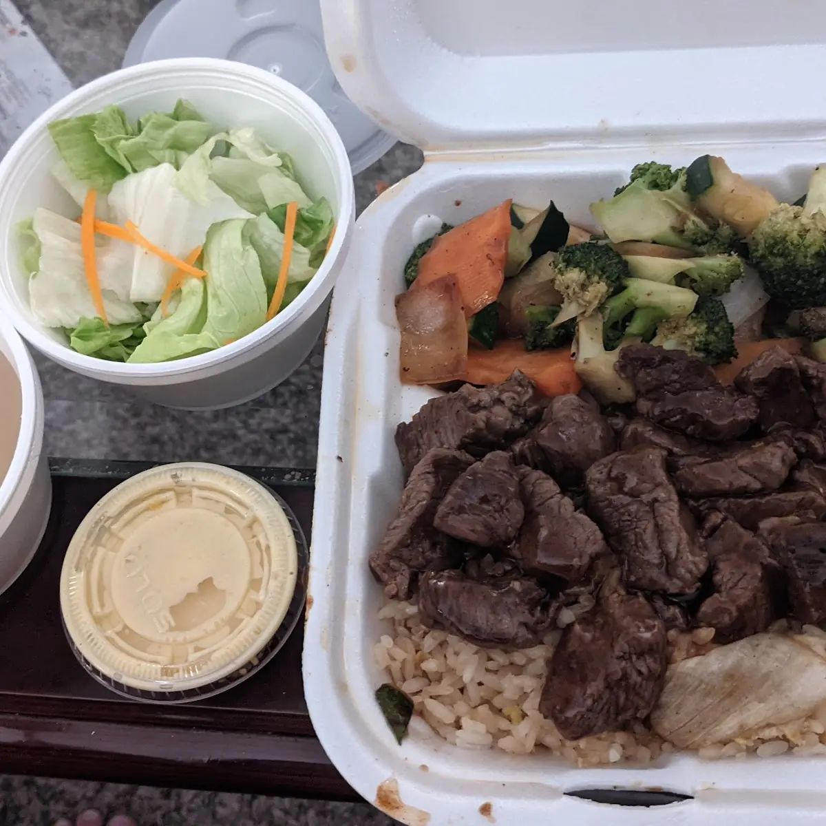 Steak Hibachi with Egg Rolls