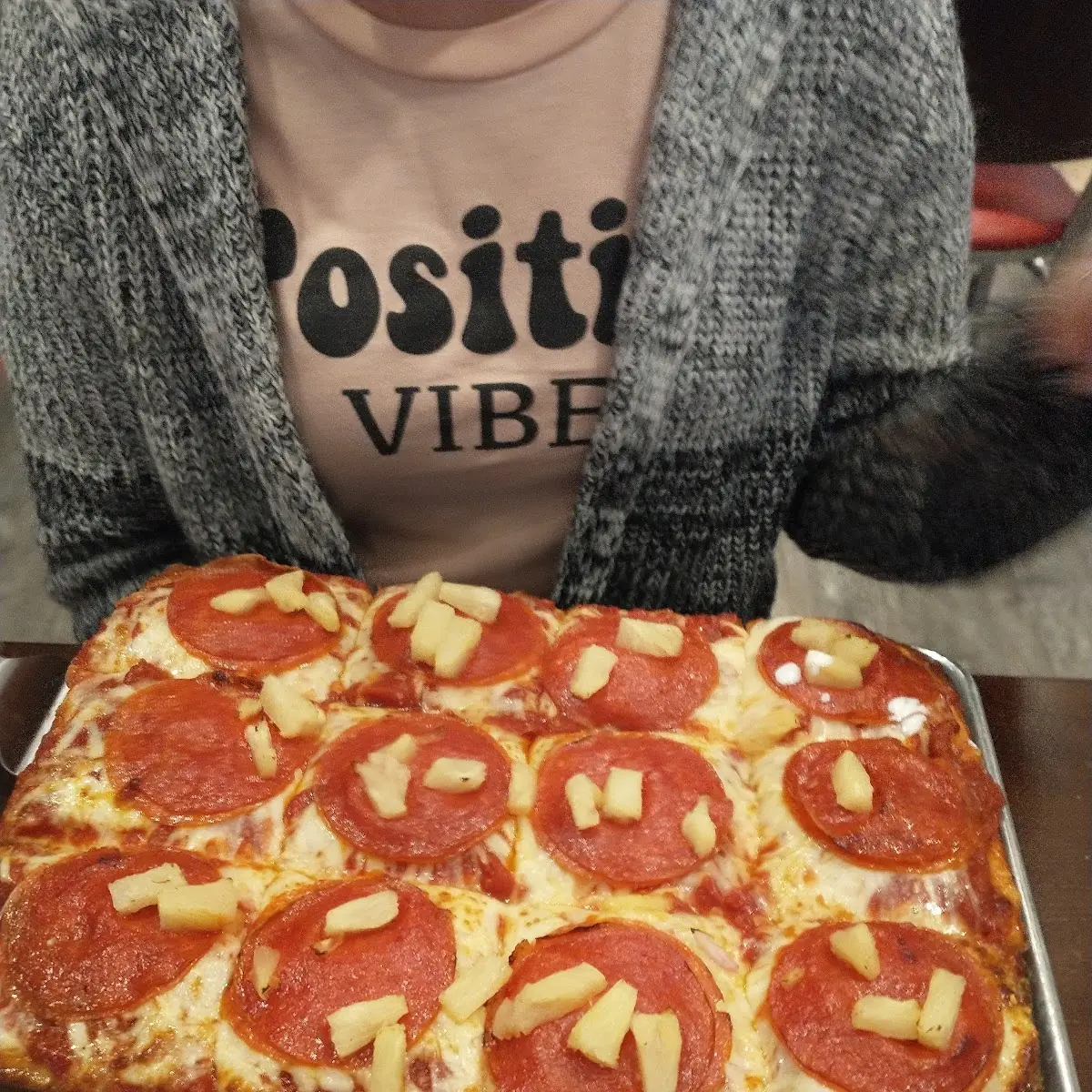 Pepperoni and Pineapple Pan Pizza