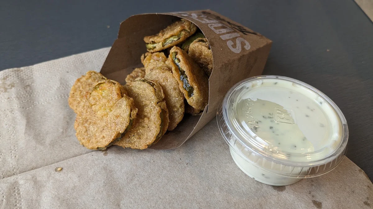 Pickle Chips with Ranch Dipping Sauce