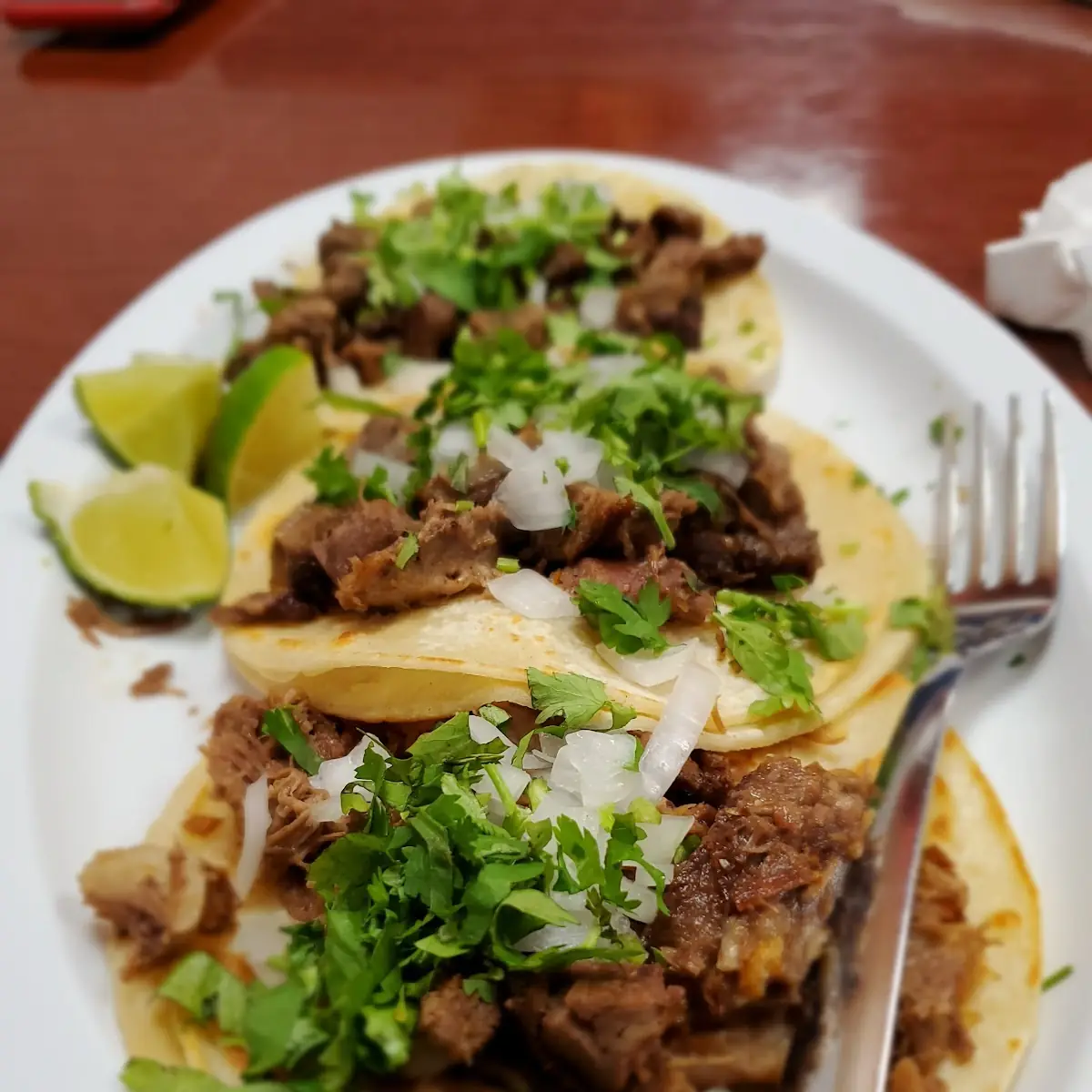 Three Different Tacos Regular Beef Steak Soft Steak and Lamb