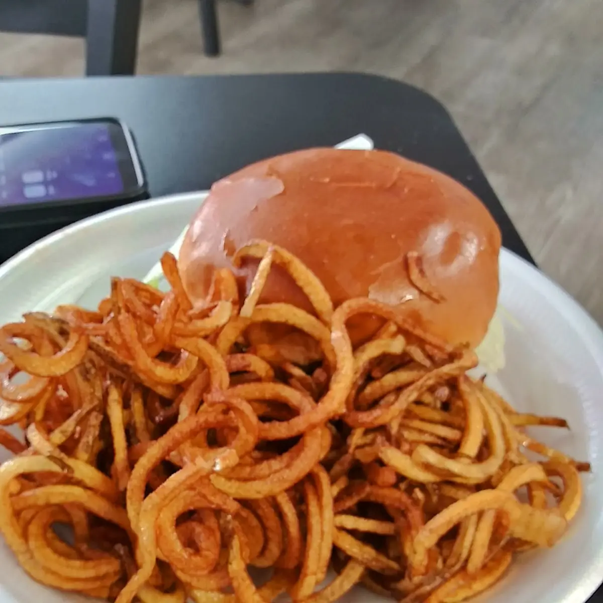 Cheeseburger with Curly Fries