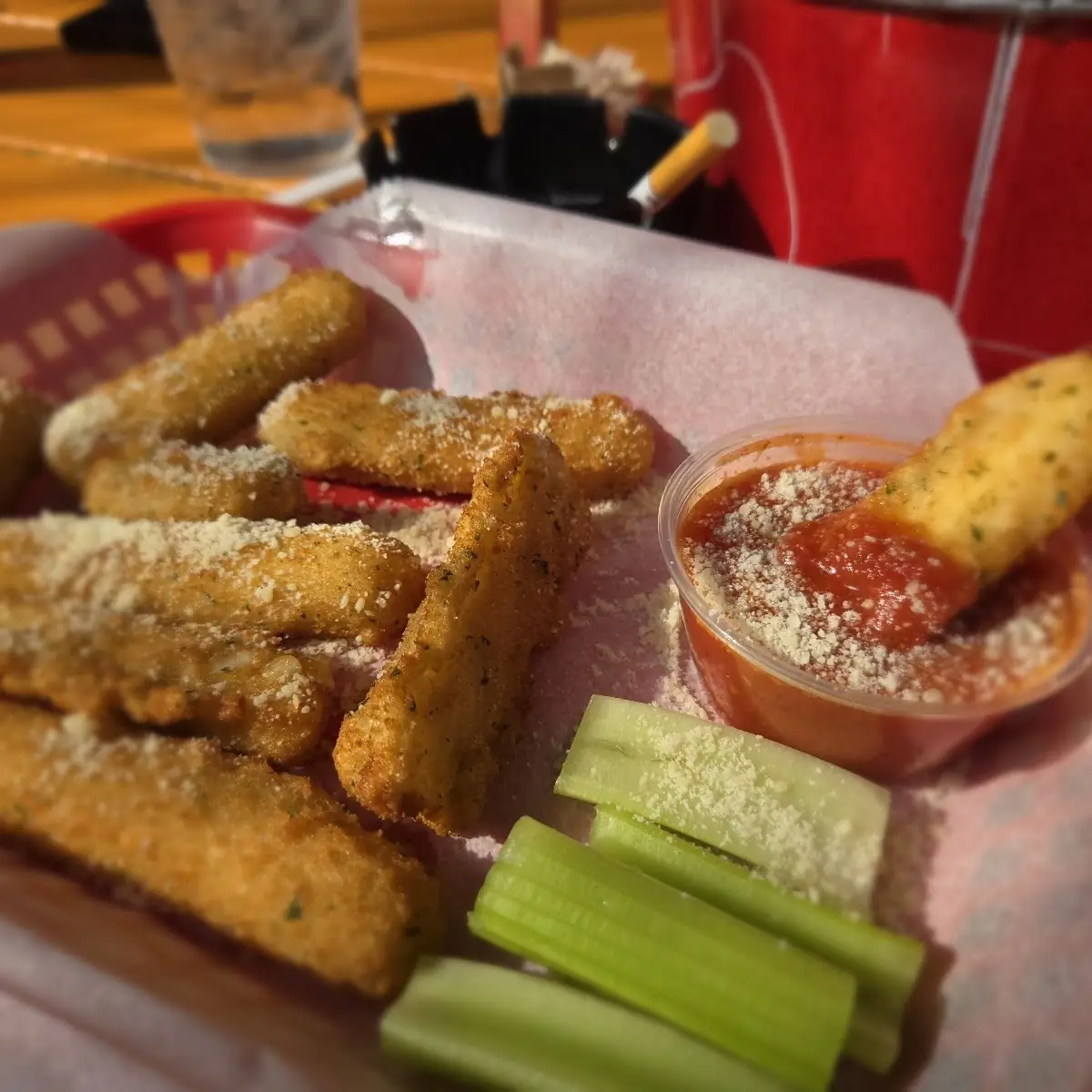 Fried Mozzarella Sticks with Marinara