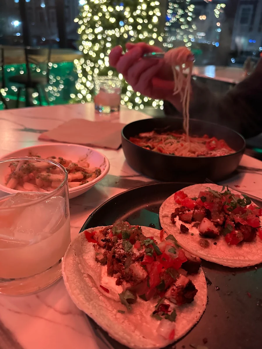 Chicken Tacos and Ramen Bowl