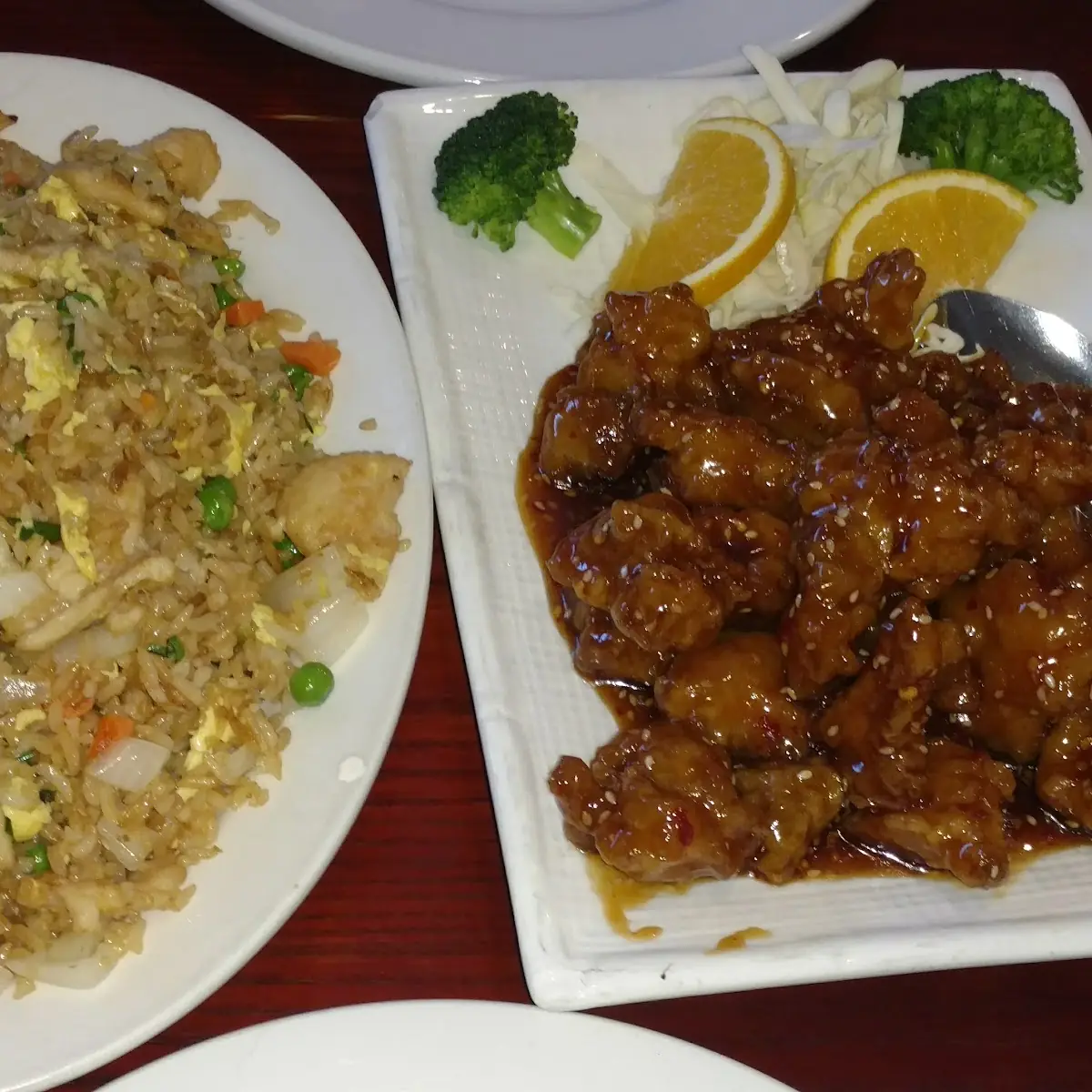 Chicken Fried Rice and Sesame Chicken