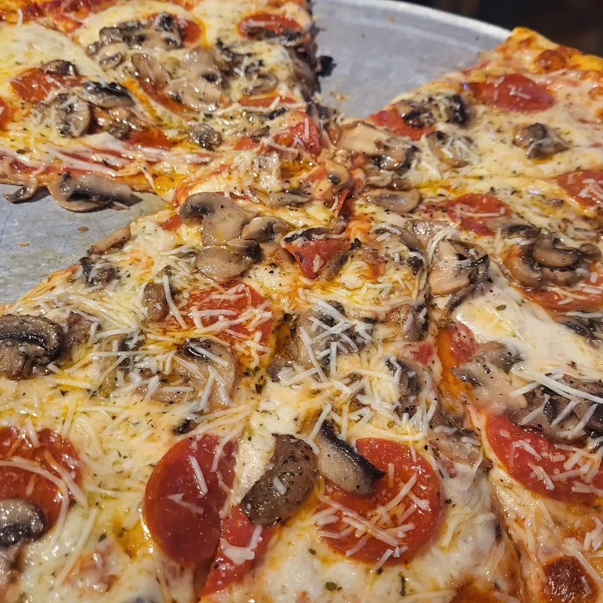 Cheese Pepperoni Mushroom Pizza