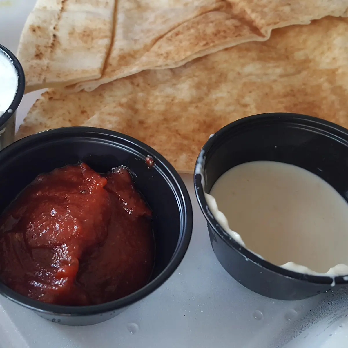 Gresh Pita Bread and Dipping Sauces