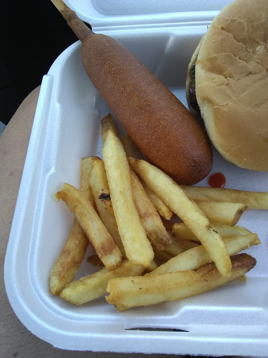 Corn Dog and Fries