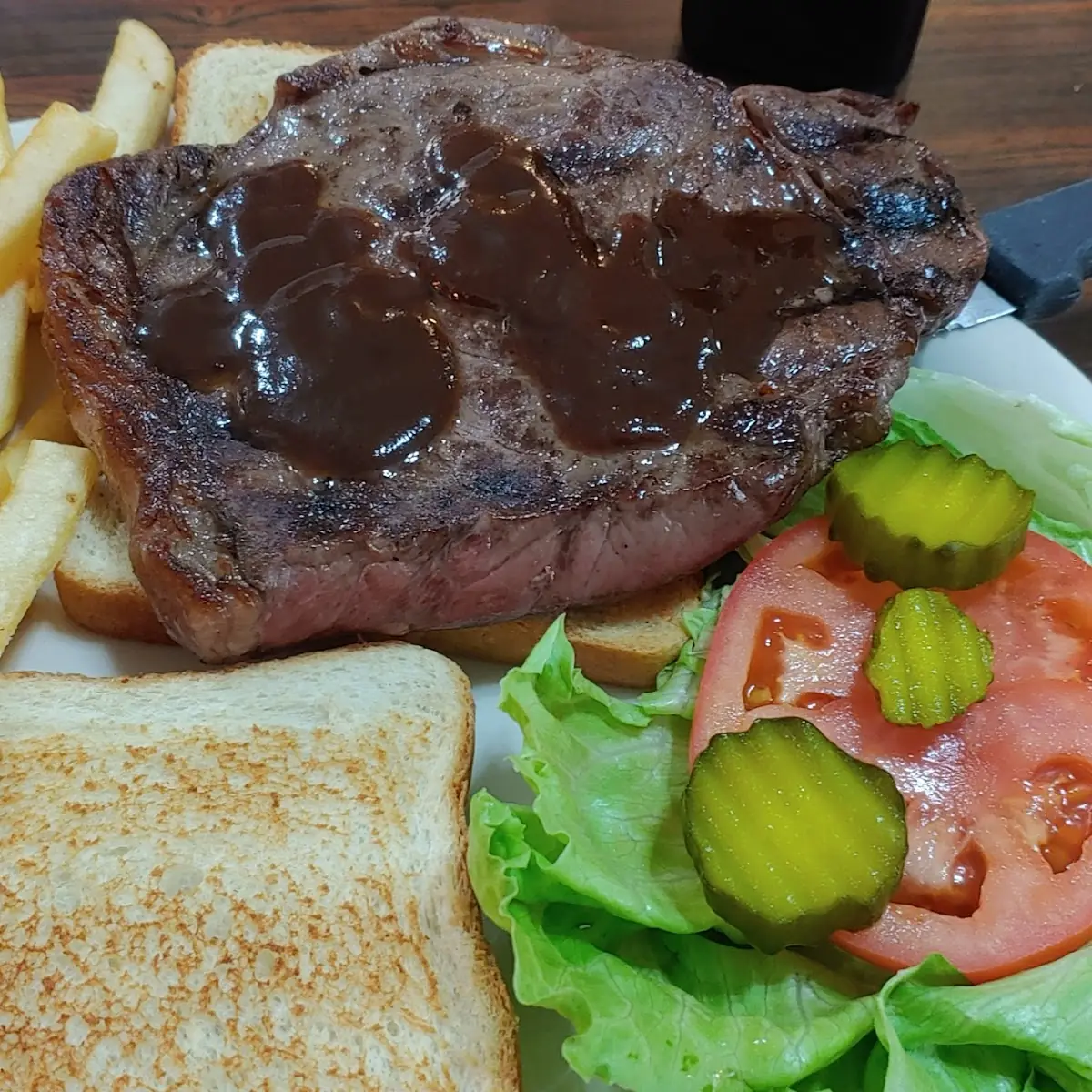 Broiled Butt Steak Sandwich