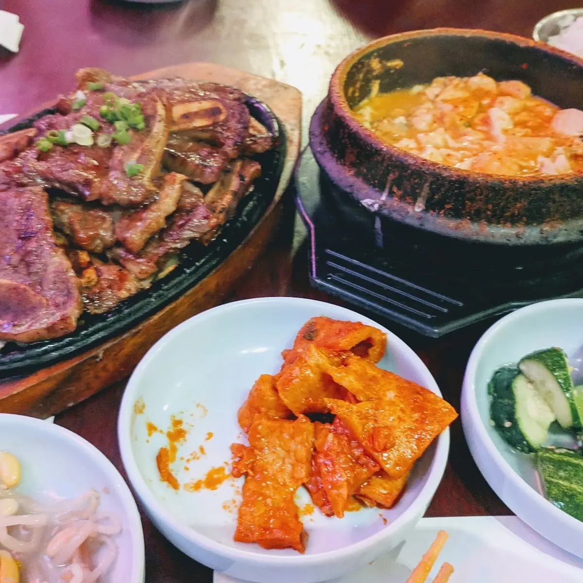 Korean BBQ Beef and Seafood Tofu Soup