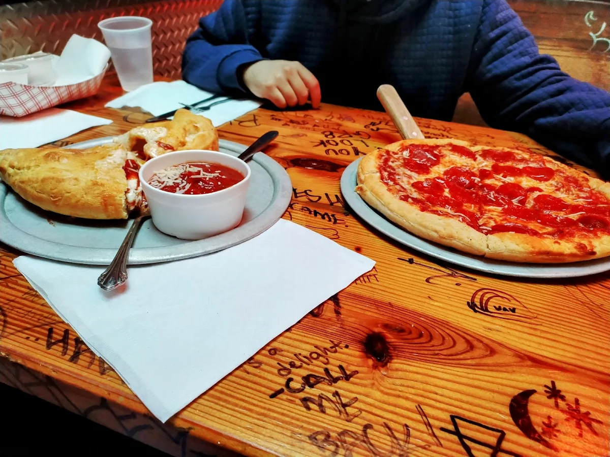 Pepperoni Pizza & Pepperoni Calzone