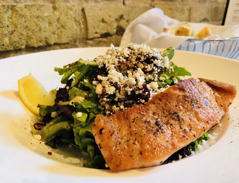 Pan Seared Atlantic Salmon Salad, Garlic's of London