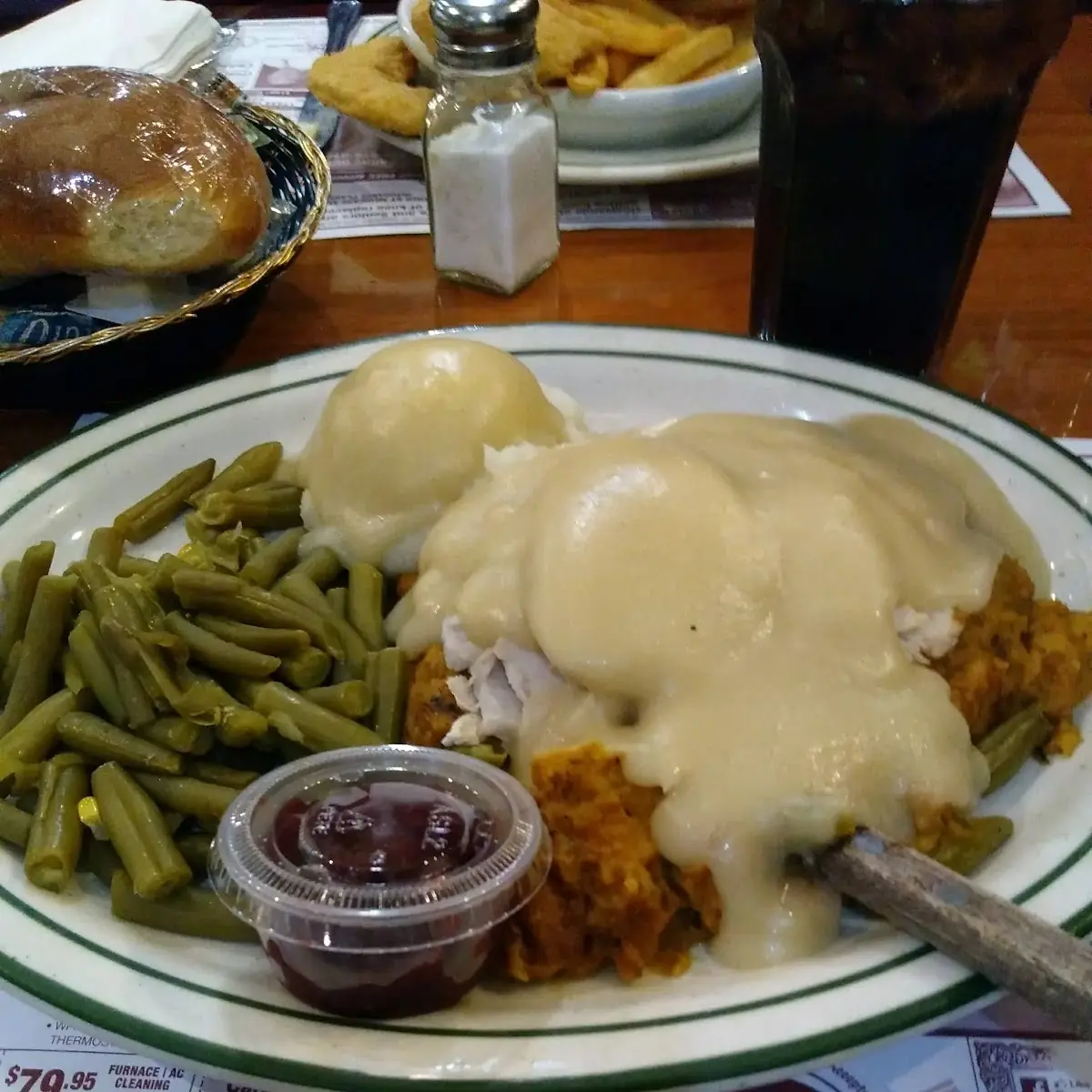 Open Face Turkey and Stuffing