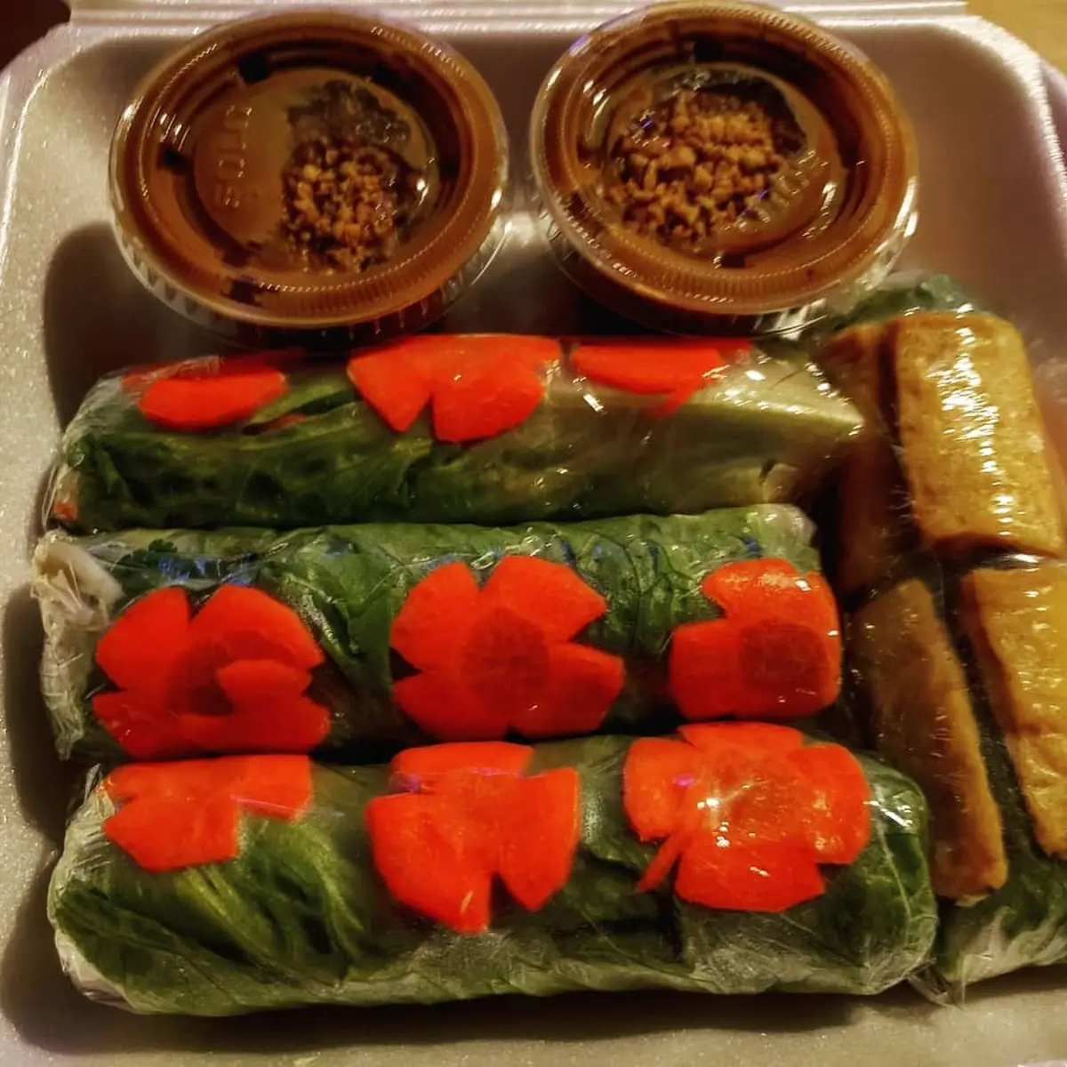 Vegetable Spring Rolls and Tofu Spring Roll