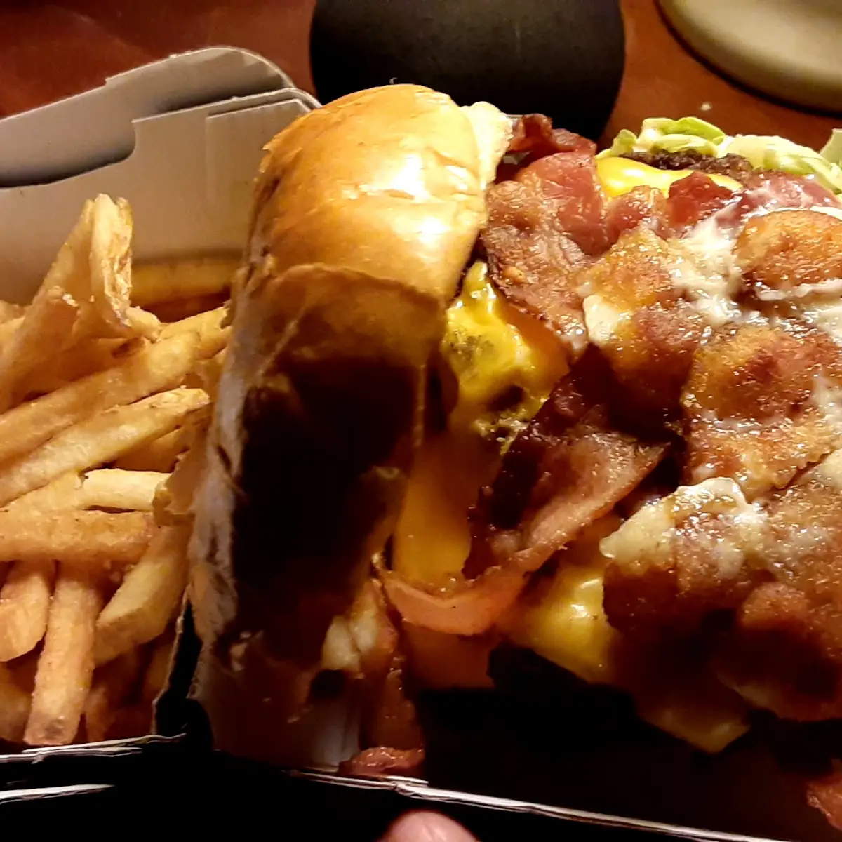 Cheese Curd Bacon Burger