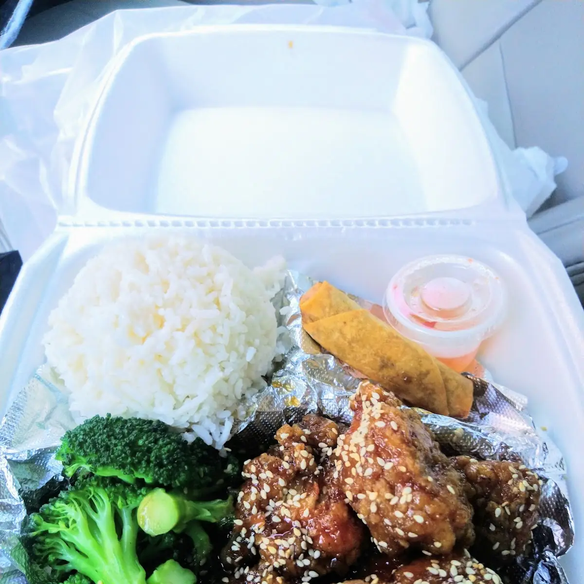 Sesame Chicken with White Rice