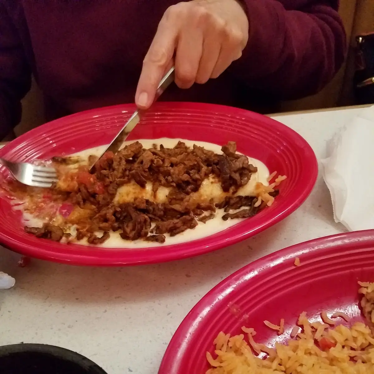 Spanish Rice and Refried Beans